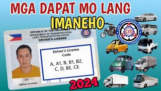 MGA PAGBABAGO SA DRIVERS LICENSE 2024  BAGONG RESTRICTIONS CODE  TAMA NA DRIVERS LICENSE CODE [upl. by Teresina293]