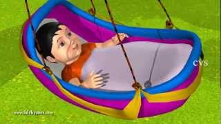 3D Animation RockABye Baby English Nursery rhymes for children with lyrics [upl. by Ande]