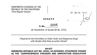 SB no 2895 an act amending the RA 10591 update [upl. by Koressa]