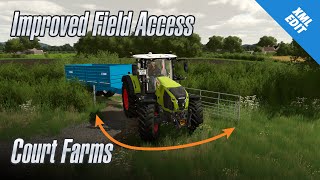 Better Field Access  Court Farms  Quick XML Edit  FS22 [upl. by Atived622]