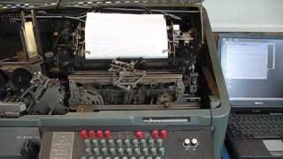 Model 28 ASR Teletype Demonstration 1  Telephone Museum of PEI [upl. by Ribble]