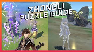 Zhongli Quest Puzzle  How to Open Sal Terrae Barrier Puzzle Genshin Impact Guide [upl. by Arekahs482]