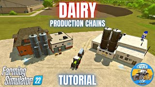 GUIDE TO DAIRY PRODUCTIONS  Farming Simulator 22 [upl. by Nylessej462]