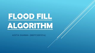 Flood Fill Algorithm  Animation amp Visualization  Aditya Sharma [upl. by Batholomew434]