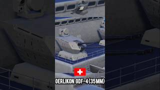 Modern Warships Oerlikon GDF4 35 mm 🔥 antiaircraft guns 🇨🇭 shorts short modernwarships [upl. by Dnanidref]