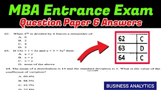 MBA entrance exam question papers with answers  MBA Entrance Preparation  HCU  Business Analytics [upl. by Oirad809]