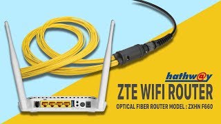 Hathway WiFi Router ZTE  MODEL  ZXHN F660 Quick Unboxing [upl. by Seyah]