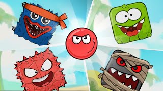 Red Ball 4 Fusion Battle  Red Ball Vs All Boss Om Nom Spider Man Poppy amp Mummy Boss [upl. by Prue]