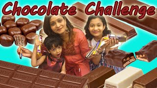 CHOCOLATE CHALLENGE  Blindfold Challenge  Cute Sisters [upl. by Anitel]