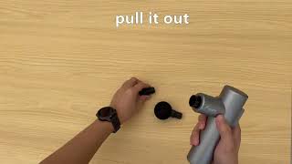 How to change head attachments on Extensible Massage Gun addsfit Mini Pro [upl. by Collayer]