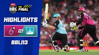 Sydney Sixers v Brisbane Heat  BBL13 [upl. by Llessur820]