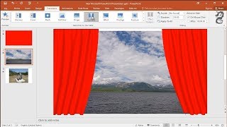 How to Add Curtains Transitions Animation Effect in PowerPoint Slide [upl. by Kyred]