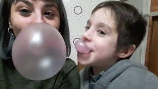 Blowing Bubble Gum Bubbles 500 [upl. by Dnomra]