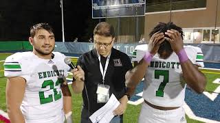 Endicotts Matt Licciardi and Hector Johnson talk about Gulls big win against HardinSimmons [upl. by Crispa542]