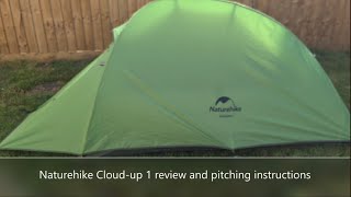 Naturehike Cloud up 1 tent review and pitching instructions [upl. by Arek]