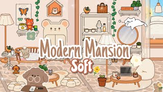 ✨Toca Boca House Ideas Modern Mansion Soft🧺House Design Toca Life World  Makeover [upl. by Nya]