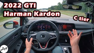 2022 Volkswagen Golf GTI – Harman Kardon 9speaker Sound System Review [upl. by Graehl]