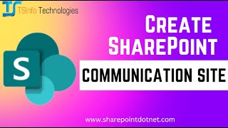 Create SharePoint Online communication site  How to build SharePoint Online communication site [upl. by Naerb254]