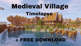 Minecraft Timelapse Medieval Village  DOWNLOAD 1164 [upl. by Norton]