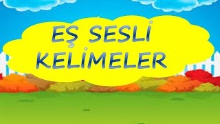 EŞ SESLİ KELİMELER  SESTEŞ KELİMELER [upl. by Kcirnek]