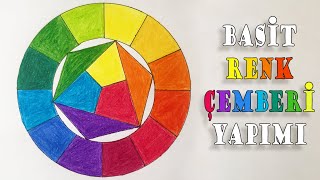 Renk Çemberi Nasıl Yapılır  Kolay Renk Çemberi Çizimi  How to Draw Color Wheel [upl. by Floria364]