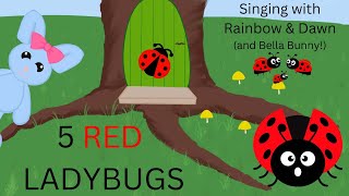 5 Little Ladybugs  Nursery Rhymes and Kids Songs  Ladybug Song [upl. by Qerat736]