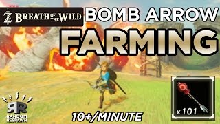 Zelda Breath of the Wild  BEST BOMB ARROW FARMING 10minute [upl. by Mosera]