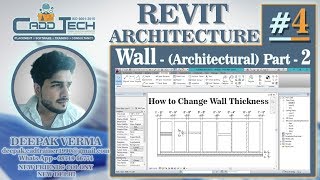 4  How to Change WALL thickness in Revit Architecture DeepakVerma [upl. by Liggitt]