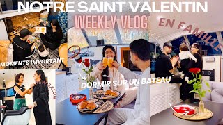 INCROYABLE SAINT VALENTIN AVEC ELLE💕SALON DE COIFFURE DE MA SŒURDORMIR SUR UN BATEAU⛵️ HAUL MAISON [upl. by Ahsekan]