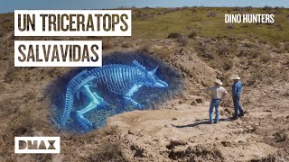 Un tesoro de miles de años desenterrando el esqueleto de un triceratops  Dino hunters [upl. by Keiryt669]