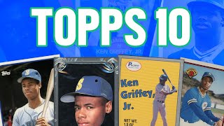 Topps 10 Ken Griffey Jr Rookie Cards [upl. by Ainod]