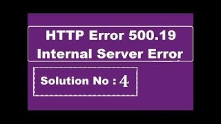 Error Code  0x8007000d  HTTP Error 50019  Internal Server Error  Solution 4 [upl. by Nolyk]