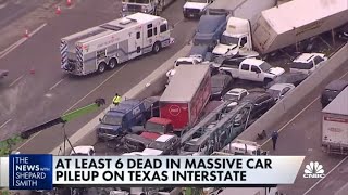 At least 6 dead in massive I35 wreck in Fort Worth Texas [upl. by Evy729]