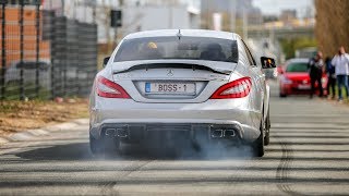 700HP RENNtech Mercedes CLS63 AMG BiTurbo  LOUD Revs Crackles Burnouts amp Accelerations [upl. by Inglebert148]