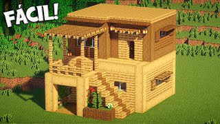 Minecraft Tutorial  CASA SIMPLES FEITA DE MADEIRA [upl. by Walliw]