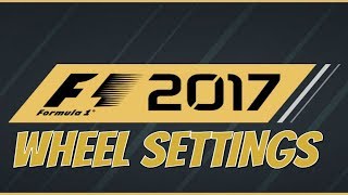 F1 2017 Wheel Settings PS4 [upl. by Hylton]