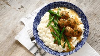 Idahoan  Swedish Meatball Mashed Potato Bowl Recipe [upl. by Aramenta]