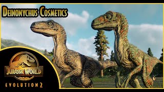 Deinonychus JP Cosmetics  Jurassic World Evolution 2  Mods [upl. by Eejan]