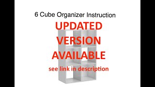 Mainstays 6Cube Organizer Assembly OLD VERSION [upl. by Eciralc371]