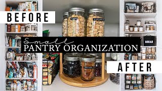 Small Pantry Organization Ideas that REALLY Work for 2021  Im BACK [upl. by Trudi]