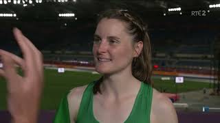 Ciara Mageean celebrates 1500m🥇 medal at the European Athletics Championships Rome 2024 [upl. by Broeder]