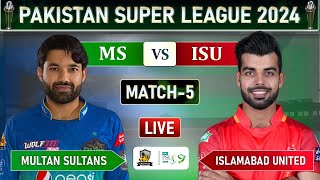 PSL LIVE  MULTAN SULTANS vs ISLAMABAD UNITED MATCH 5 LIVE SCORES  MS vs IU LIVE  MS BAT [upl. by Eilsil725]