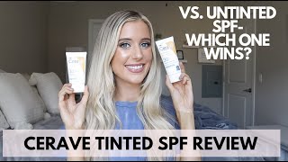 CeraVe Hydrating Sunscreen SPF 30 Face Sheer Tint Review  Cerave Tinted Mineral Sunscreen [upl. by Llerrem678]