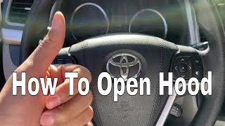 Toyota Highlander – How to open hood [upl. by Turino]