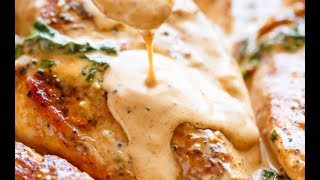 Chicken With Creamy Sun Dried Tomato Parmesan Sauce [upl. by Sidnac]