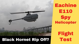 Eachine E110 Spy Drone RC Helicopter Flight Test Review [upl. by Salkin]