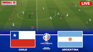 CHILE vs ARGENTINA  COPA AMERICA 2024  Full Match  PES Gameplay Video [upl. by Nolyd]