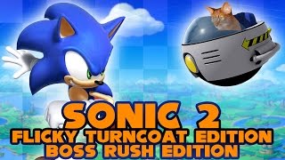 Sonic 2 Flicky Turncoat Edition Boss Rush Edition  Walkthrough [upl. by Robinet]