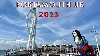 Portsmouth UK 4k Southsea Beach amp Castle Portsmouth Harbour 2023 [upl. by Iddo]