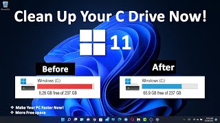 How to run disk cleanup on windows 11  Clean C Drive on windows 11 [upl. by Hancock476]